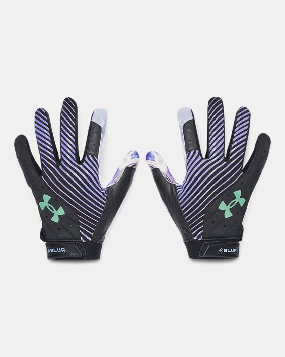 Men's UA Blur LE Football Gloves, Black, pdpMainDesktop image number 1